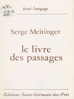 cover image of Le Livre des passages